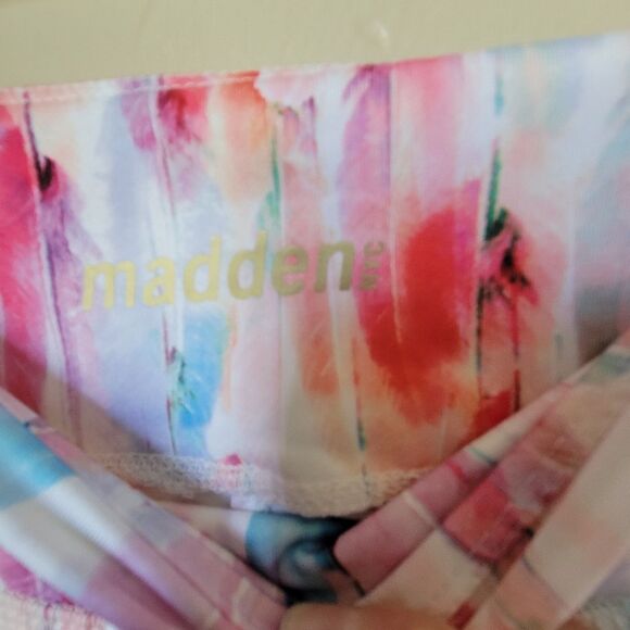 Madden NYC painted feathers print leggings, size S.  Like new - Picture 4 of 4